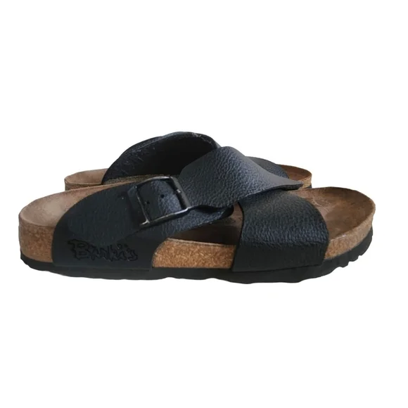 Birkenstock Birki's Dijon Black Crossover Sandals (7) - Picture 3 of 9